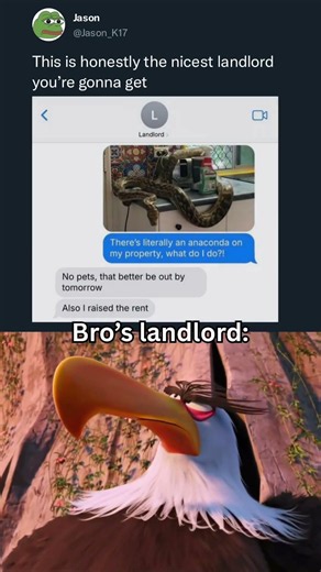 Bro hit him with the no pets 😭 🏠