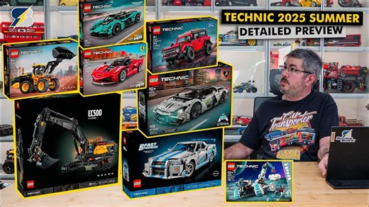 乐高 Technic 2025夏季新品套装展示：汽车与重型机械