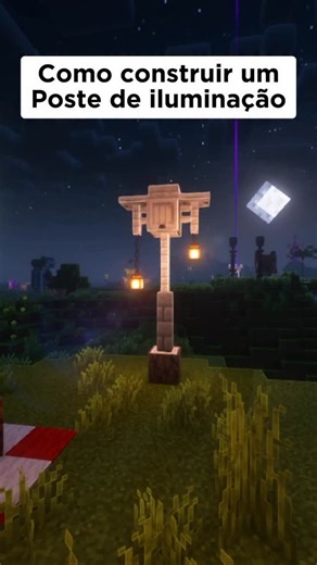 Fokz on Instagram: "Como construir um poste simples ———————————————— 🎮 Minecraft Java 1.21.9 🌅 Shaders Complementary Reimagined 💡Deixe sua ideia nos comentários 🔴 Assista nossos vídeos no Youtube ———————————————— ➕ Siga para dicas diárias #minecraft #mcpe #minecraftmemes #minecraftbuilds #gaming #minecraftbuild #minecraftdaily"