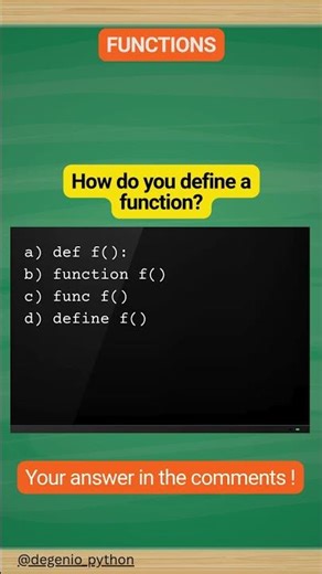 python quiz on functions 9. Define functions easily!