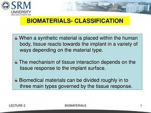 BIOMATERIALS- CLASSIFICATION - SlideServe