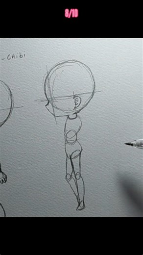 How To Draw Male Chibi with Side View Body 8/10 #shorts #chibiart #sideview #drawingmale #poses