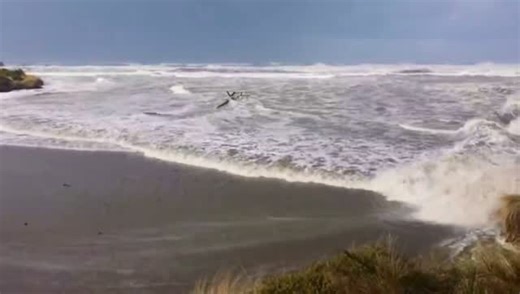DEADLY SNEAKER WAVE NEAR Coos Bay, OR 📍South Cove Beach - Bastendorff Sneaker waves are a serious and often underestimated danger along Oregon’s South Coast, especially near the Coos Bay area. This massive wave was captured on video in Charleston, where these sudden surges can strike without warning, even on calm, sunny days. Sneaker waves can rush much farther up the beach than expected, knocking people off their feet and pulling them into the ocean within seconds. They are responsible for mul