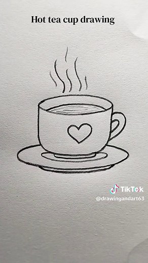 How to Draw a Hot Tea Cup