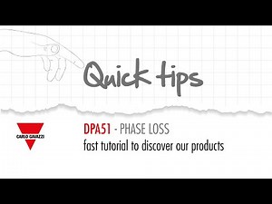 How to detect a phase loss with Carlo Gavazzi's DPA51