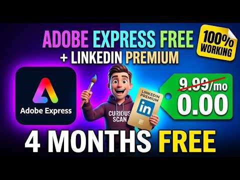 🎨 Get Adobe Express Premium for FREE! (4 Months Access + LinkedIn Premium)
