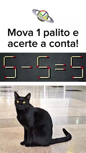 Mova 1 palito para acertar a conta no desafio de raciocínio lógico! #matemática #dicas #fyp #estudos #maths
