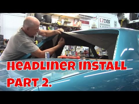 Headliner install in a classic Mustang. Part 2. Jade part 80.