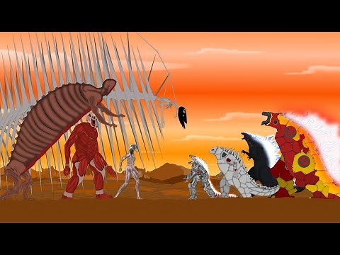 GODZILLA ATOMIC BREATH vs ATTACK ON TITAN: who is strongest [HD]