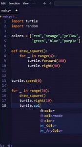 Turtle design in 10sec using Python #coding #codeprep #programming #trending #education