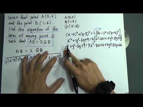 SPM - Form 4 - Add Maths - Locus in Geometry Coordinate