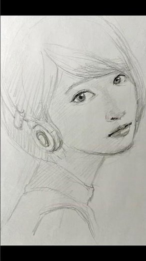 【人物顔クロッキーの描き方】15分でカタチを捉えるメイキング：顔の描き方 絵 上手くなる方法