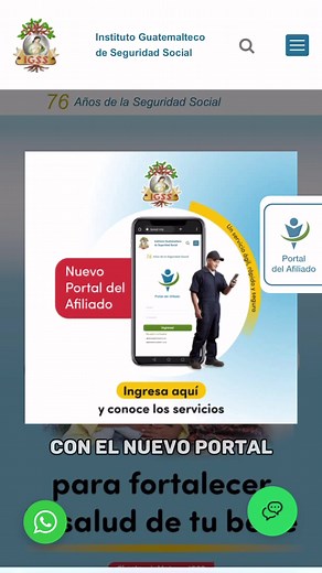 La modernización tecnológica es fundamental para las autoridades del Instituto Guatemalteco de Seguridad Social (IGSS), por ello contamos con, el portal del afiliado. #IGSSGT #IGSSGuatemala #ElPortalDelAfiliado #ServiciosIGSS