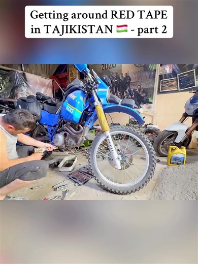 Getting around RED TAPE in TAJIKISTAN 🇹🇯 - part 2 #fyp #usa🇺🇸 #motorcycle