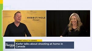 16K views · 183 reactions | ‘Rabbit Hole’ is a new spy thriller series starring Kiefer Sutherland who’s on the run again. Carolyn speaks with the Emmy winner about the new series, shooting at home in Canada and his latest album tour. | The Morning Show | Facebook