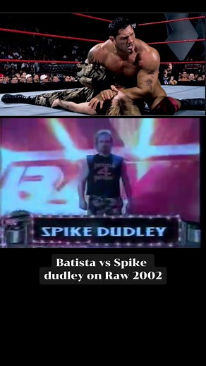 WWE : Batista vs Spike dudley on Raw 2002 #wwe