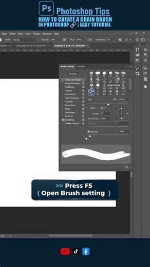 How to Create a Chain Brush in Photoshop 🔗 | Easy Tutorial