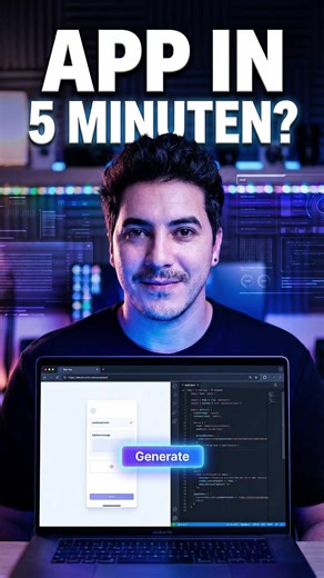 Eine komplette App in 5 Minuten bauen? 🤯 Kein Coding. Kein Setup. Kein Stress. Du beschreibst deine Idee – KI baut dir den Rest. Mit Datenbank, Login und eigener Domain. Willst du den Link? Schreib „Code“ in die Kommentare. #KI #AITools #NoCode #AppBuilder #StartupTools