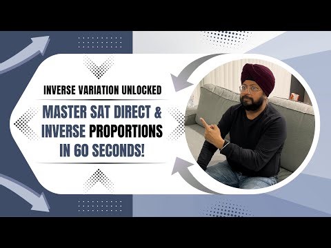 🔥 Inverse Variation UNLOCKED: Master SAT Direct & Inverse Proportions in 60 Sec! 🚀#inversevariation