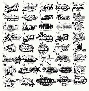 Custom Y2K, Y2K Logo Design, Svg, Png, Eps - Etsy