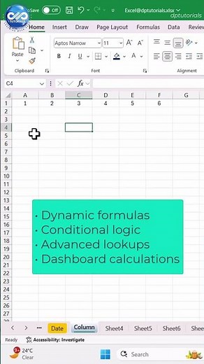 Find Column Numbers in Excel | COLUMN Function Explained