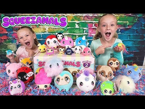 Opening Surprise Mystery Box Full of Slow Rise Squeezamals Squishy Toys!!