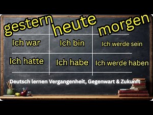 Deutsch lernen Vergangenheit, Gegenwart & Zukunft einfach erklärt + Übungen
