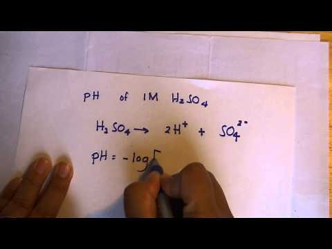 Calculating the pH value of 1 M H2SO4