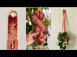 Macrame Plant Hanger with Hand Dyed Cord - DIY Beginner Friendly Tutorial