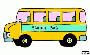 school bus coloring page, printable school bus