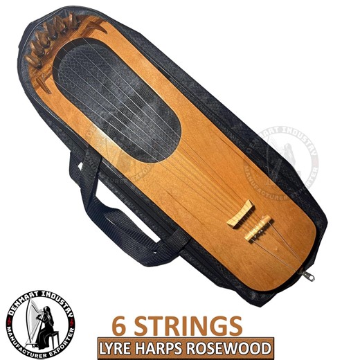 Rosewood Anglo-saxon Lyre Harp – 6 String Viking Style Instrument - Etsy UK