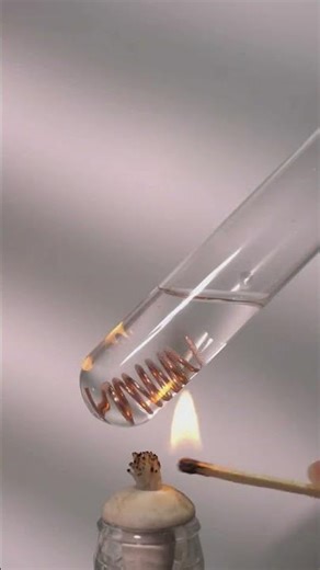 Reaction of copper with dilute sulfuric acid and hydrogen peroxide #chemistry experiment #chemistry