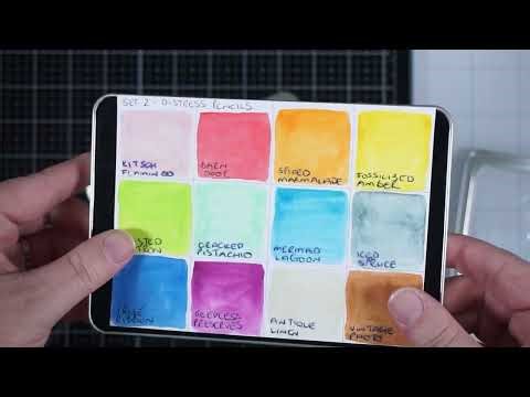 How I Organize My Tim Holtz Distress Watercolor Pencil Color Charts