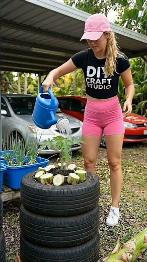 I Used Old Tires to Build a High-Yield Garden Planter! 🛞🌱