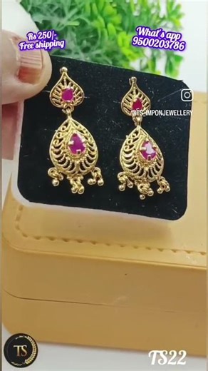 Ruby stone Earrings ❤️ Super collection!