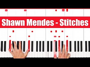 Stitches Shawn Mendes Piano Tutorial - EASY