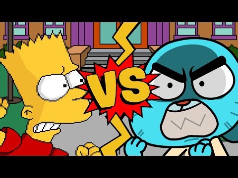 M.U.G.E.N Battles | Bart Simpson vs Gumball Watterson | The Simpsons vs The Amazing World of Gumball