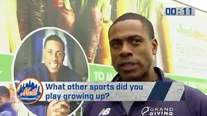 Curtis Granderson shares his earliest baseball memory, his go-to karaoke song and much more in this installment of the New York Minute. http://atmlb.com/2fJMxtr | New York Mets