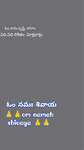 ఓం కరం సృష్టిసారం🙏om namah shivay