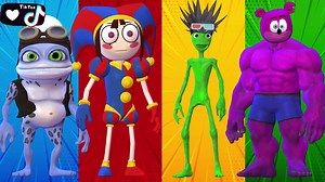 crazy frog dance VS Pomni digital circus VS Alien VS Purple Gummy Bear #crazyfrog #pomni #aliendance #alien #gummybear