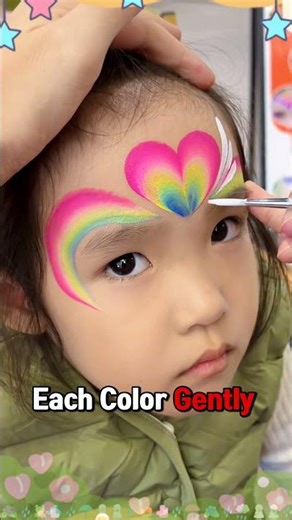 Heart Face Painting,Face Painting🎨🥰#shorts