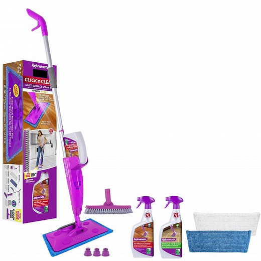 Rejuvenate Click n Clean Multi-Surface Microfiber Spray Mop with 32 oz. Everyday Tile and Grout Cleaner RJCLICKMOP132BC - The Home Depot