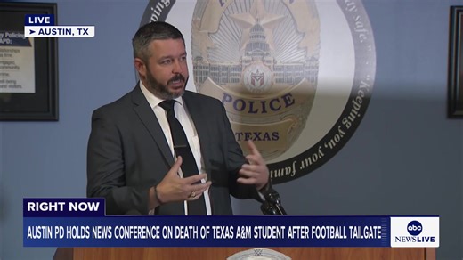 117K views · 767 reactions | HAPPENING NOW: Austin PD holds news conference on death of Texas A&M student after football tailgate. https://abcnews.go.com/US/college-student-mysteriously-dies-after-football-tailgate-texas/story?id=128035767 | ABC News | Facebook