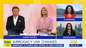 1.2K views · 14 reactions | Last year, Clare Woodhead recieved life-altering news when she was diagnosed with early-stage endometrial cancer. Unable to conceive a child naturally, Clare realised that surrogacy was likely to be her only option - but strict ACT laws meant this would be an extremely difficult process. #9Today | WATCH LIVE 5.30am | TODAY | Facebook