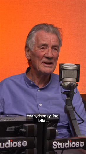 Louis Theroux on Instagram: "Globe trotter, writer, adventurer, ex-Python, and all round nice guy Sir Michael Palin stopped by for a chinwag about life, making TV programmes, being a part of the “comedy Beatles” (my term not his), his favourite sketch, Johnny Cash fanboying over him (slight exadge), and what happens when the cuddly exterior starts to crack. Please join! But don’t expect the Spanish Inquisition. (No one expects the Spanish Inquisition!) Listen or watch now on Spotify!"