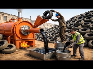 From Waste Tires to Black Gold – Massive Industrial Oil Extraction Process Using Pyrolysis Machines