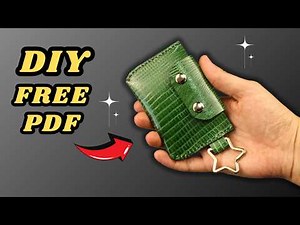 🔴FREE PATTERN + How to make a Handmade Leather Card Holder | Step by step TUTORIAL