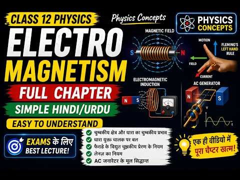 Electromagnetism Full Chapter ⚡ | Simple Hindi/Urdu Explanation | Class 12 Physics