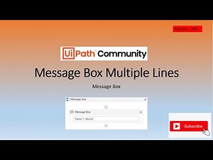 Message Box Multiple Lines || Message Box Activity || UiPath || RPA