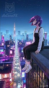 Touka's quiet moment on the rooftop #tokyoghoul #anime #aesthetic